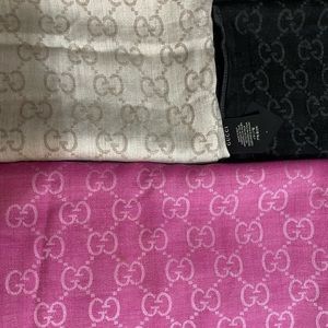 3 authentic Gucci scarves!